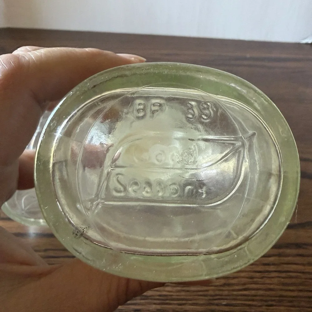 3 VTG Good Seasons Salad Dressing Embossed Glass Cruet Shaker Bottle With Lids
